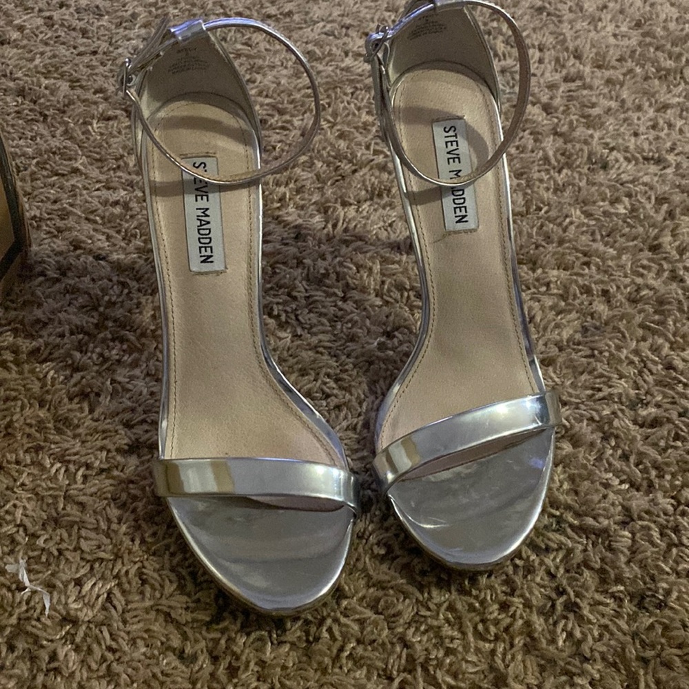 Silver Steve Madden Heels